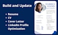design and update your resume, create CV and linkedin