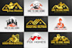design home renovation, remodeling, roofing, handyman logo