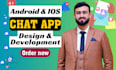 develop chat app android IOS using firebase with ai auto reply