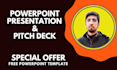 design presentation slides and pitch deck in powerpoint