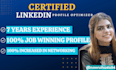 optimize high converting linkedin  profile with guaranteed results
