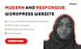 create a modern and responsive wordpress website for you