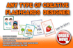 design any kid of creative flashcards