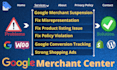 fix google merchant center suspension and misrepresentation