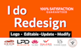 redesign your logo or vectorize, edit