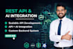 develop rest API, backend system and ai API integration with nodejs