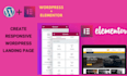 design responsive  elementor or elementor pro landing page