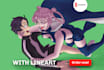 draw you or fanart in cool anime style character