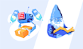 create flat illustration and simple vector art for your website