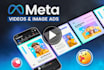 design high converting facebook ad creative and video ads for meta campaigns