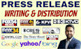 press release writing with press release distribution