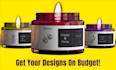 create scented flavored candle jar labels and candle box packaging designs