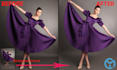 remove clothing wrinkle, retouch, extend studio background