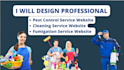 design pest control website, fumigation website, cleaning service website