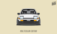 make front facing chibi cartoon car illustration