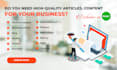 do SEO article writing, website content writing