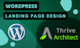 design sales page or landing page with thrive architect or thrive builder