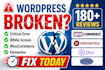 fix wordpress bugs, critical errors, woocommerce and elementor issues