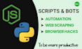 automate your tasks, python script, data scraping, bots