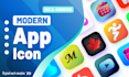 design a modern mobile app icon for ios and android