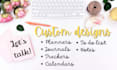 design custom, editable journal, calendar, planner on canva