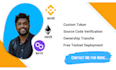 create custom erc20, ethereum, binance, polygon, base token smart contract