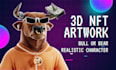 create 3d nft art collection with json data