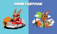 draw a cartoon illustration