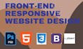 design front end responsive website using HTML CSS bootstrap jquery