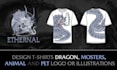 design professional tshirts dragon, animals and pet logo