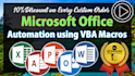 create vba macros for excel, word powerpoint and access
