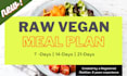 give you a raw vegan meal plan