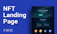 create nft landing page, nft website and crypto ui design