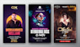 design party, event, concert flyers