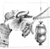 draw magic book illustrations in black and white