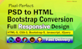 convert psd to html, xd to html, figma to html responsive bootstrap 5