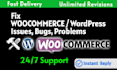 fix woocommerce problem or issues