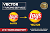 vector tracing logo, vectorize, redraw the image to vector