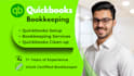 do quickbooks, bookkeeping, setup, and quickbooks clean up
