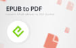 convert epub to pdf format