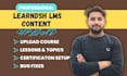 upload courses and quizzes in elearning website