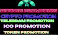 do crypto telegram promotion, bitcoin, ico and nft marketing