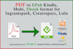 do ebook conversion from pdf word into epub and kindle