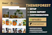 do themeforest wordpress theme installation demo import customization