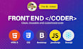 be front end web developer using html css javascript bootstrap react js