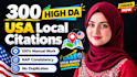 manually create high quality USA local citations and SEO backlinks