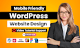 create wordpress website design, redesign wordpress business website development