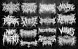 create death metal, deathcore, slam, and black metal  logo