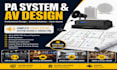 design professional pa system, av system, 100v audio for any space