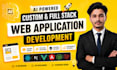 be your full stack web developer, saas app, front end and back end development